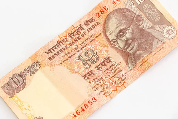 ブランドの新しいインド ルピー紙幣のクローズ アップ表示 — ストック写真