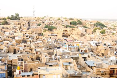 Jaisalmer, Hindistan - Mart, 2018 yaklaşık. Jaisalmer cityscape güzel görünümü.