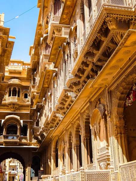 Jaisalmer India Circa Marzo 2018 Bellissima Architettura Patwon Haveli Jaisalmer — Foto Stock