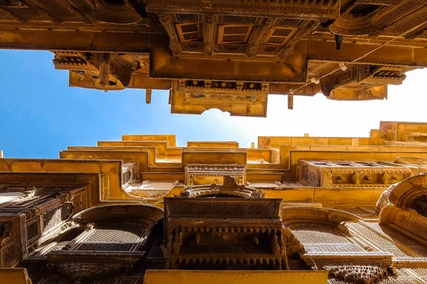 Jaisalmer India Circa Marzo 2018 Bellissima Architettura Patwon Haveli Jaisalmer — Foto Stock