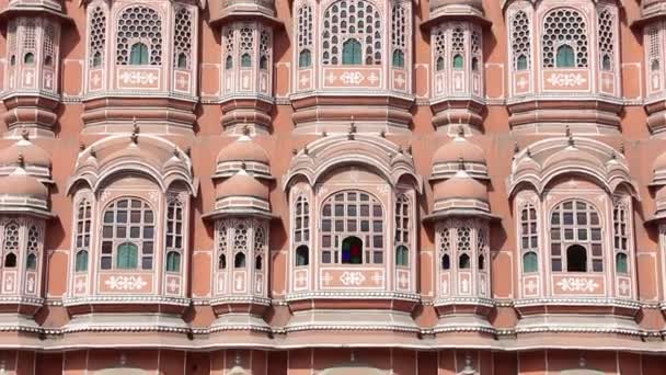 Jaipur Índia Por Volta Março 2019 Bela Vista Hawa Mahal — Vídeo de Stock