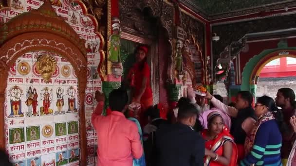 Ayodhya India Alrededor Marzo 2019 Los Devotos Visitaron Templo Hanuman — Vídeos de Stock