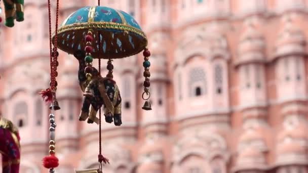 Jaipur Índia Circa Março 2019 Vista Bonita Palácio Hawa Mahal — Vídeo de Stock