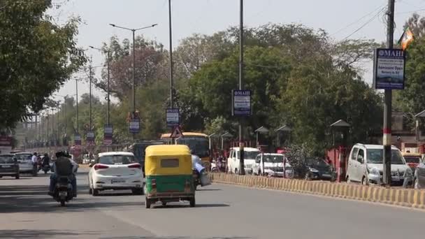 Agra India Circa March 2019 Road Traffic Crowded Streets Agra — Stock Video