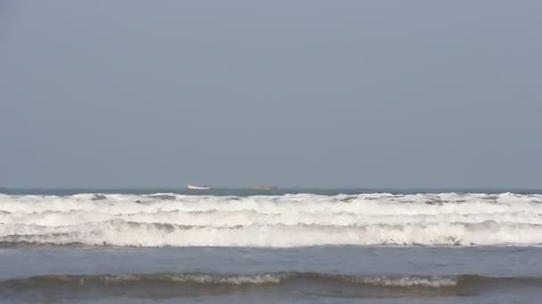Ocean Waves Arambol Goa India — Stock Video
