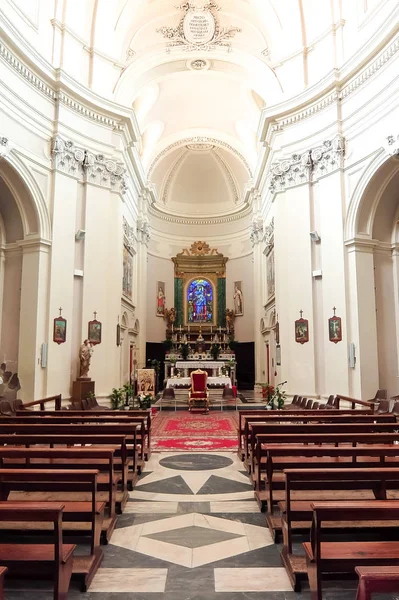 Tarquinia Olaszország Circa Szeptember 2017 Belseje Katolikus Templom Chiesa Santa — Stock Fotó