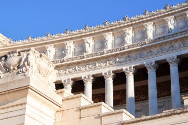 Roma, İtalya. Ulusal Anıt of Victor Emmanuel (Altare della Patria vatanın sunak olarak da bilinen II (Monumento Veneto Vittorio Emanuele II)).
