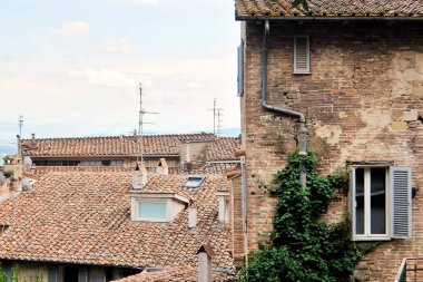 Perugia, İtalya - Yaklaşık Eylül 2017. Perugia silüeti nin görünümü