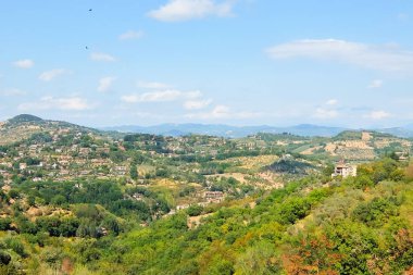 Perugia hill, İtalya'dan güzel manzara