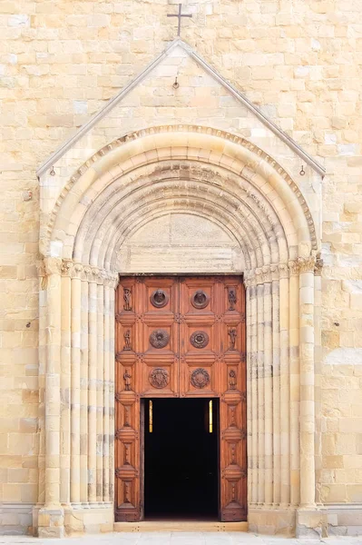 Sansepolcro Italy Circa August 2017 Facade Catholic Church Cattedrale San — Stock Photo, Image