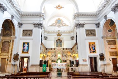 Chioggia, İtalya - Ağustos 2017. Katolik kilisesinin iç mekanları (Chiesa dei Filippini).