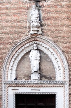 Venedik, Italya-Circa Ağustos 2017. Venedik mimarisi detayları
