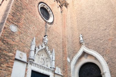 Venedik, Italya-Circa Ağustos 2017. Venedik mimarisi detayları