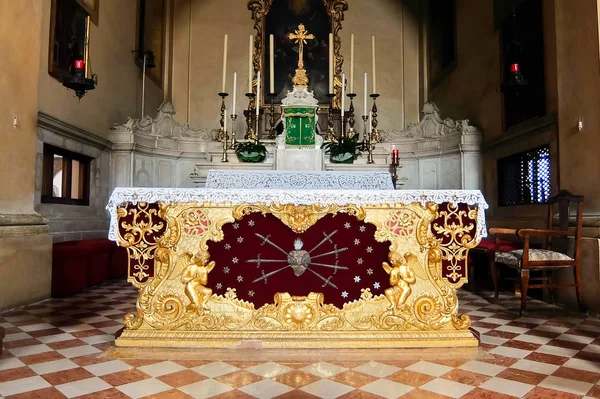 Portoguaro Italia Circa Agosto 2017 Interior Iglesia Católica Chiesa San — Foto de Stock