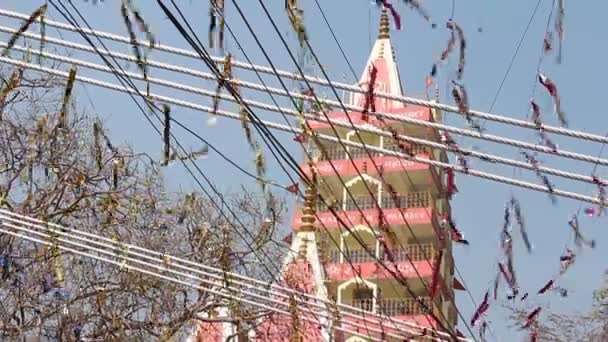 Rishikesh India Circa Marzo 2019 Hermosa Vista Del Templo Tera — Vídeos de Stock