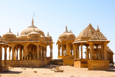 Jaisalmer fort Vyas Chhatri Mimarisi, Rajasthan, Hindistan.