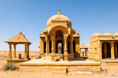 Architecture of Vyas Chhatri in Jaisalmer fort, Rajasthan, India. clipart