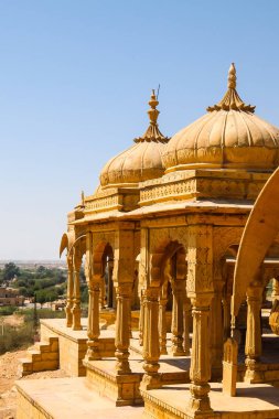 Jaisalmer fort Vyas Chhatri Mimarisi, Rajasthan, Hindistan.