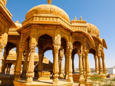 Jaisalmer fort Vyas Chhatri Mimarisi, Rajasthan, Hindistan.