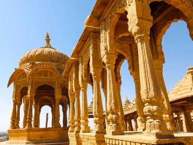 Jaisalmer fort Vyas Chhatri Mimarisi, Rajasthan, Hindistan.