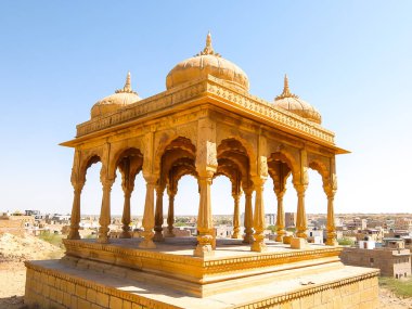 Jaisalmer fort Vyas Chhatri Mimarisi, Rajasthan, Hindistan.