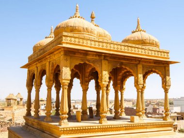 Jaisalmer fort Vyas Chhatri Mimarisi, Rajasthan, Hindistan.