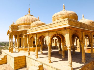 Jaisalmer fort Vyas Chhatri Mimarisi, Rajasthan, Hindistan.