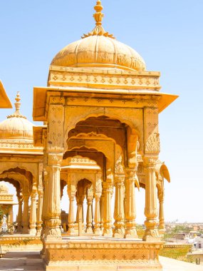 Jaisalmer fort Vyas Chhatri Mimarisi, Rajasthan, Hindistan.
