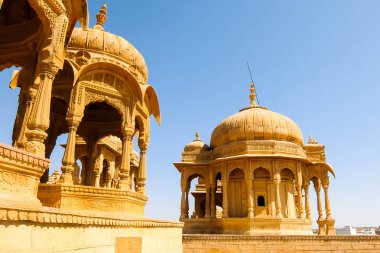Jaisalmer fort Vyas Chhatri Mimarisi, Rajasthan, Hindistan.