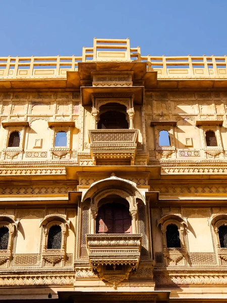 Jaisalmer India Circa March 2018 Hermosa Arquitectura Patwon Haveli Jaisalmer — Foto de Stock