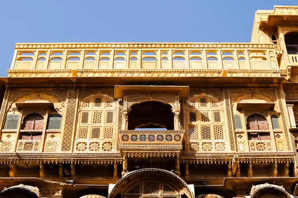 Jaisalmer Índia Por Volta Março 2018 Bela Arquitetura Patwon Haveli — Fotografia de Stock