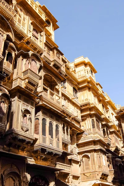 Jaisalmer India Circa March 2018 Hermosa Arquitectura Patwon Haveli Jaisalmer — Foto de Stock