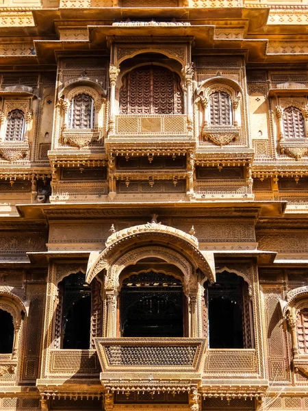 Jaisalmer Índia Por Volta Março 2018 Bela Arquitetura Patwon Haveli — Fotografia de Stock