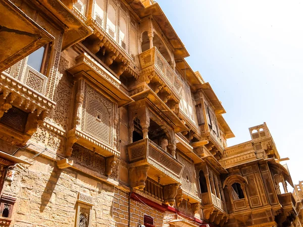 Jaisalmer India Circa March 2018 Hermosa Arquitectura Patwon Haveli Jaisalmer — Foto de Stock