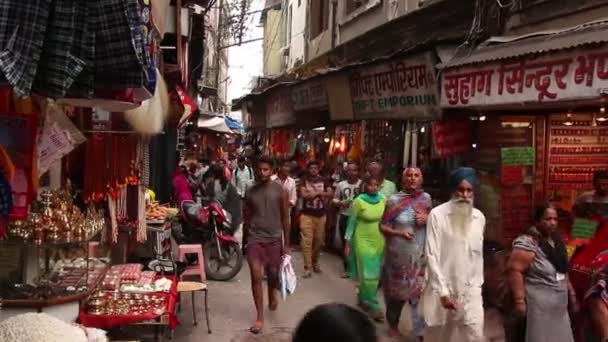 Haridwar Índia Circa Abril 2019 Mercado Local Perto Har Pauri — Vídeo de Stock