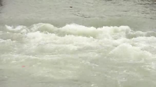 Uitzicht Rivier Ganga Haridwar India Har Pauri Een Beroemde Ghat — Stockvideo