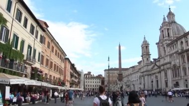 Roma, İtalya - Mayıs 2019. Roma'da Piazza Navona manzarası.