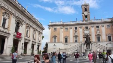 Roma, İtalya - Mayıs 2019. Roma'da Campidoglio (Capitoline tepesi) görünümü.