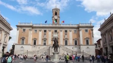 Roma, İtalya - Mayıs 2019. Roma'da Campidoglio (Capitoline tepesi) görünümü.