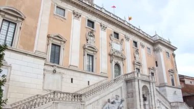 Roma, İtalya - Mayıs 2019. Roma'da Campidoglio (Capitoline tepesi) görünümü.