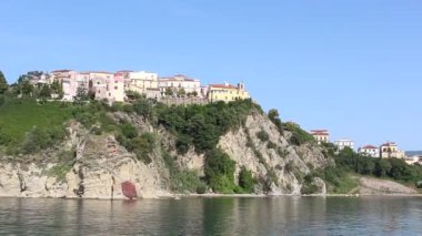 Agropoli, İtalya - Circa Haziran 2019. Agropoli Şehir Manzarası.
