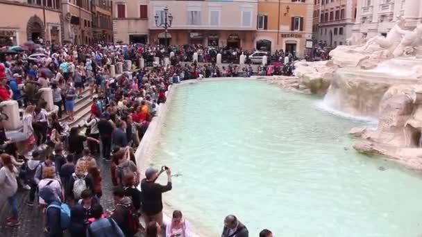 Roma Italia Circa Maggio 2019 Veduta Della Fontana Trevi Roma — Video Stock