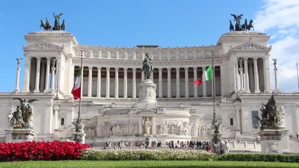 Roma Italia Circa Maggio 2019 Monumento Nazionale Vittorio Emanuele Monumento — Video Stock