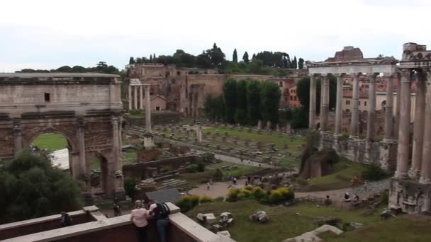 Ρώμη Ιταλία Γύρω Στις 2019 Μαΐου Αρχαία Ερείπια Του Forum — Αρχείο Βίντεο