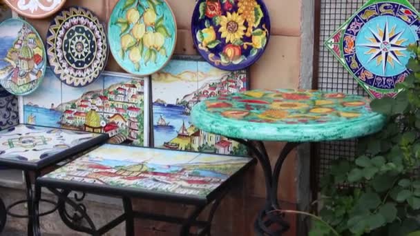 Vietri Sul Mare Italy Circa June 2019 Famous Handmade Ceramics — Stock Video