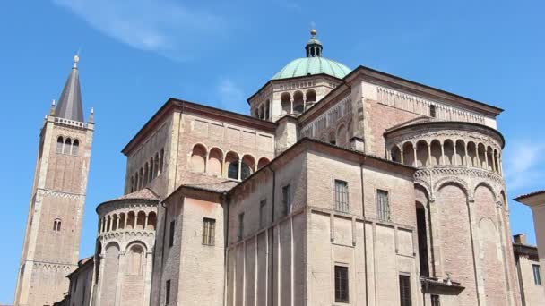 Parma Italië Circa Juni 2019 Uitzicht Kathedraal Van Parma Cattedrale — Stockvideo