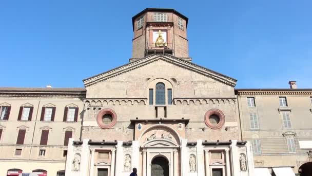 レッジョ エミリア イタリア 2019年6月頃レッジョ エミリア大聖堂の眺め サンタ マリア アスンタ — ストック動画