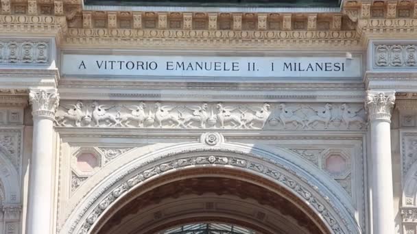 Milan Italie Vers Juin 2019 Célèbre Galerie Place Cathédrale Milan — Video
