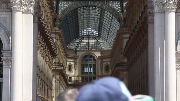 Milan Italie Vers Juin 2019 Célèbre Galerie Place Cathédrale Milan — Video