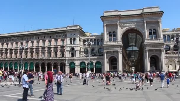 Milano Italia Circa Giugno 2019 Famosa Galleria Piazza Duomo Milano — Video Stock